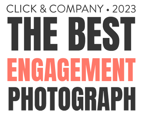 ClickPro badge describing status as the best engagement photograph