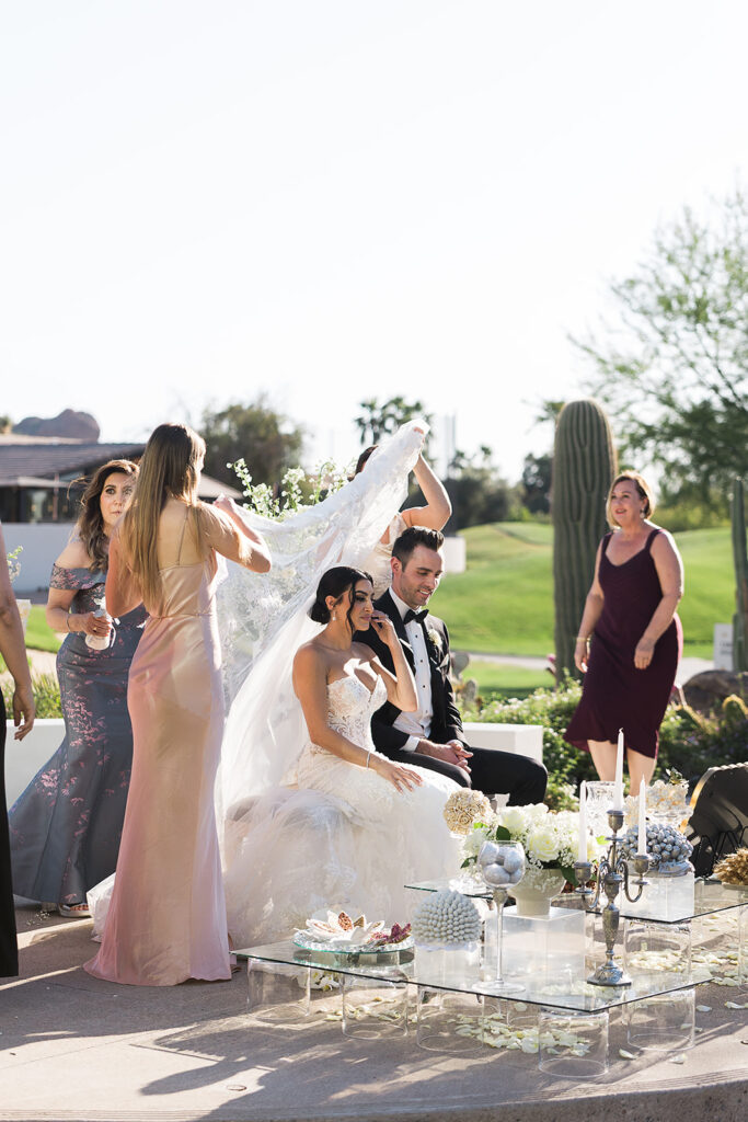 Sofreh aghd wedding ceremony at Mountain Shadows.