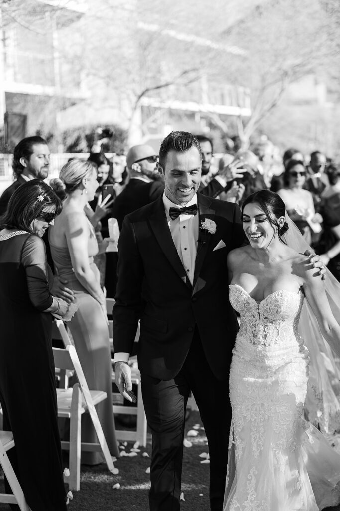 Outdoor Iranian wedding vows at Mountain Shadows.