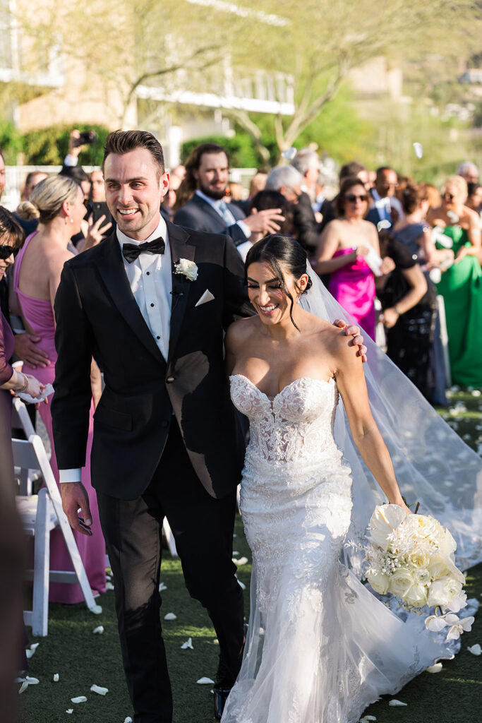 Outdoor Iranian wedding vows at Mountain Shadows.
