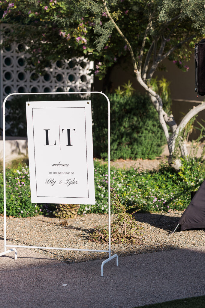 welcome sign for wedding