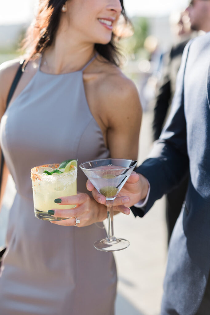 Guests enjoying cocktail hour at Mountain Shadows wedding.