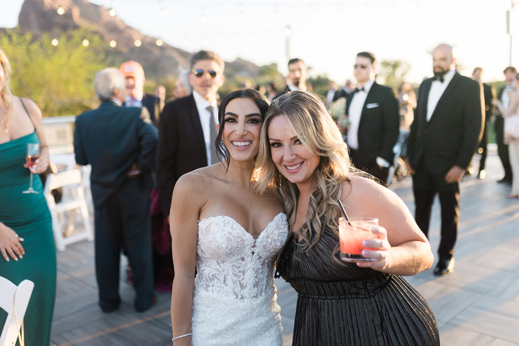 Cocktail hour with mountain views in Scottsdale.