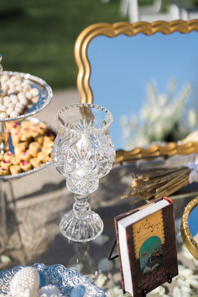 Sofreh aghd table at Mountain Shadows wedding.